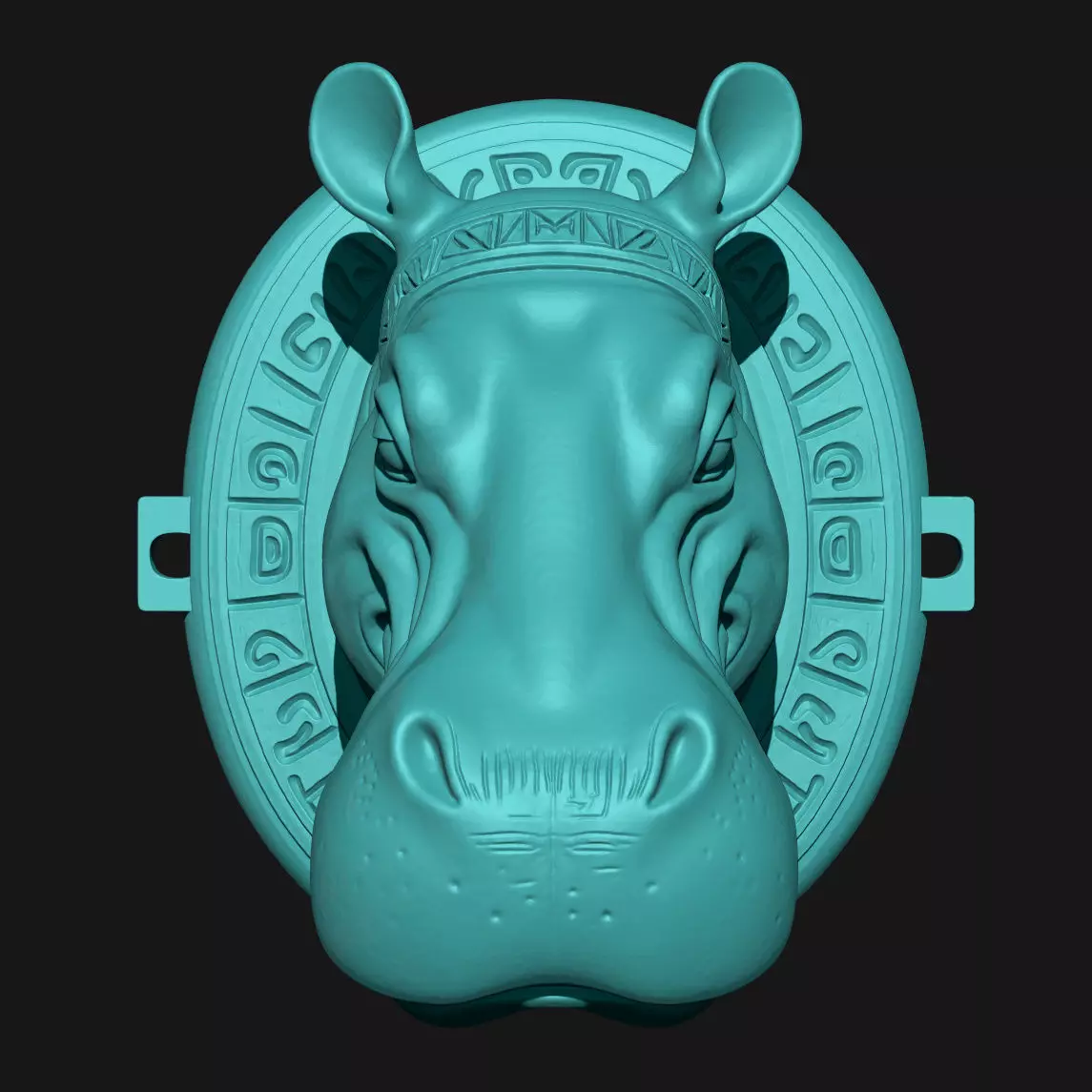 Hippopotamus 3D print model_1