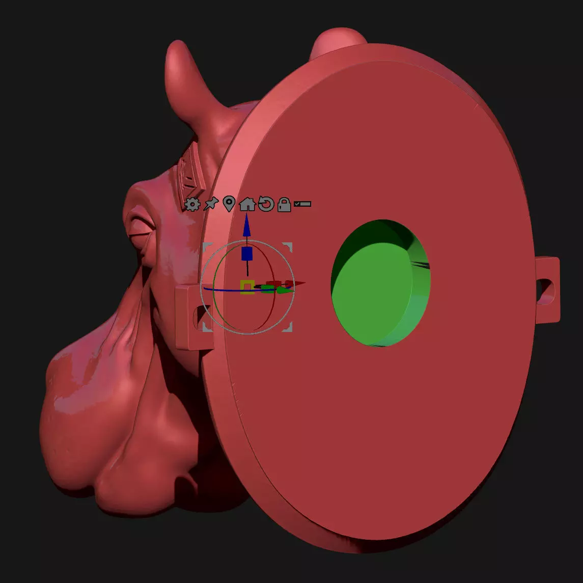 Hippopotamus 3D print model_4