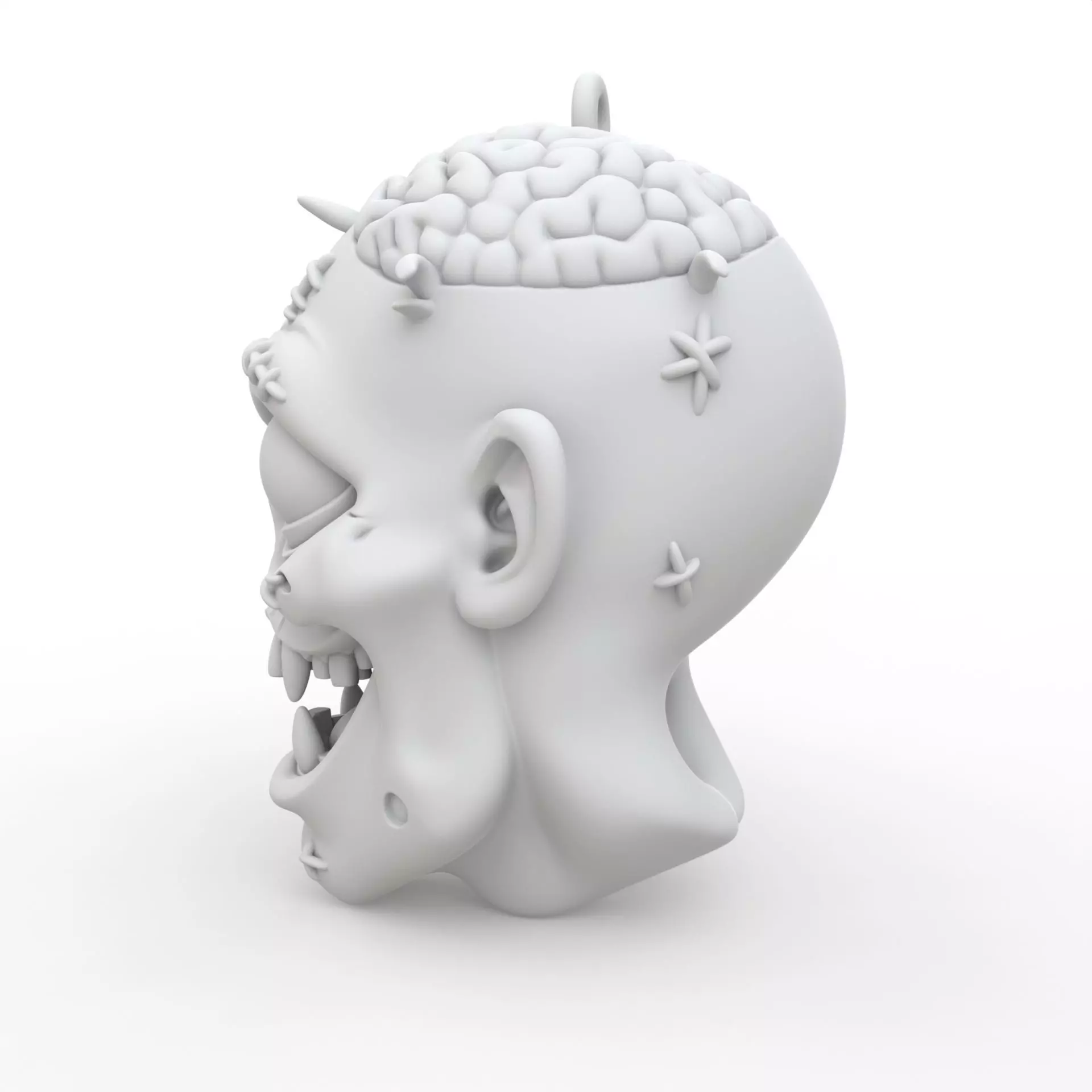 Zombie Keychain 3D Print Model 3D print model_2