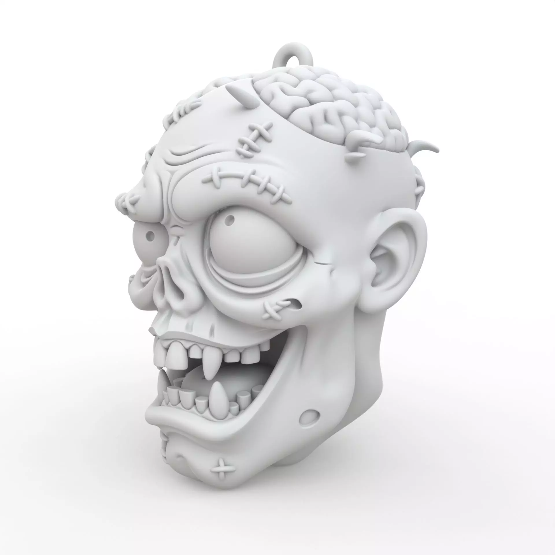 Zombie Keychain 3D Print Model 3D print model_1