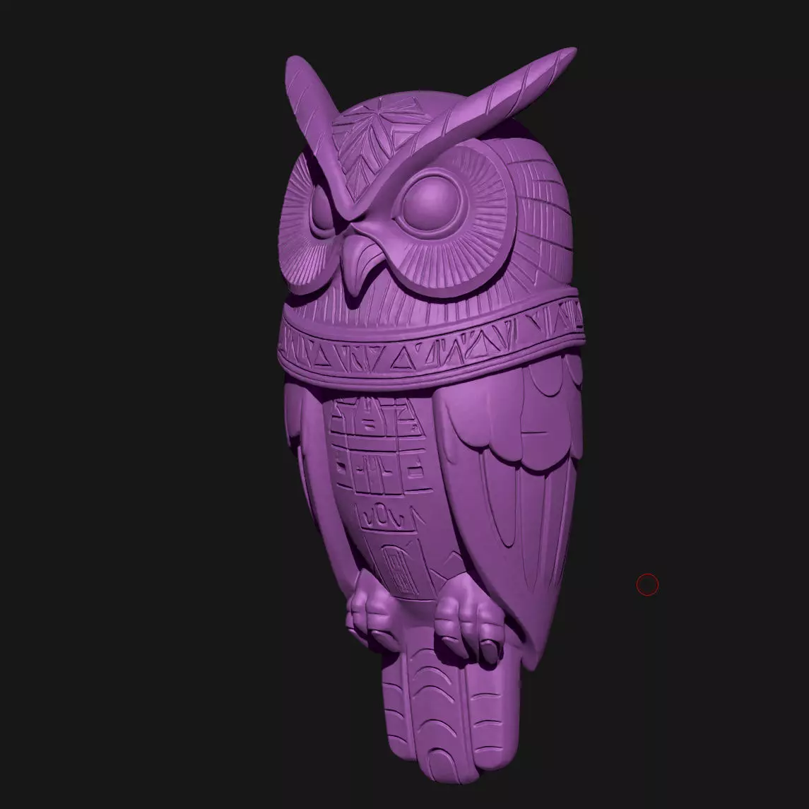 owl sculpture 3D print model_1
