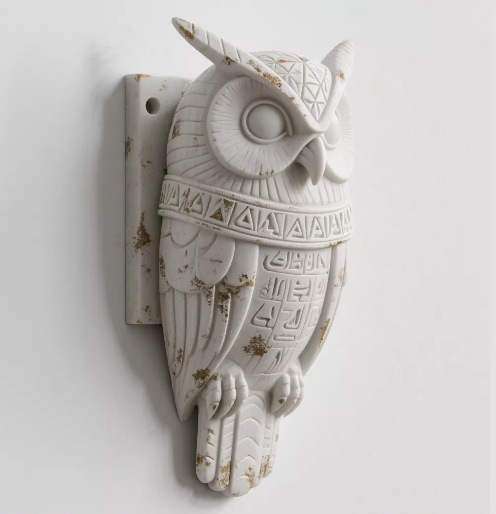 owl sculpture 3D print model_0