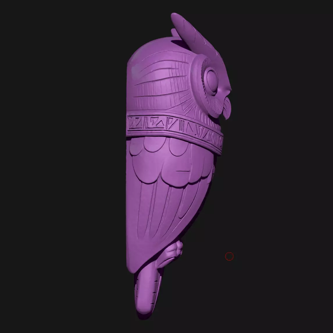 owl sculpture 3D print model_3