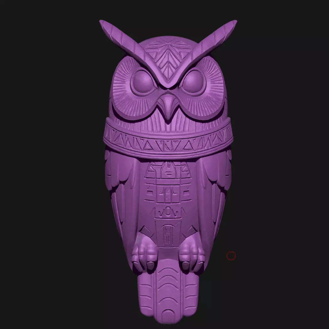 owl sculpture 3D print model_2