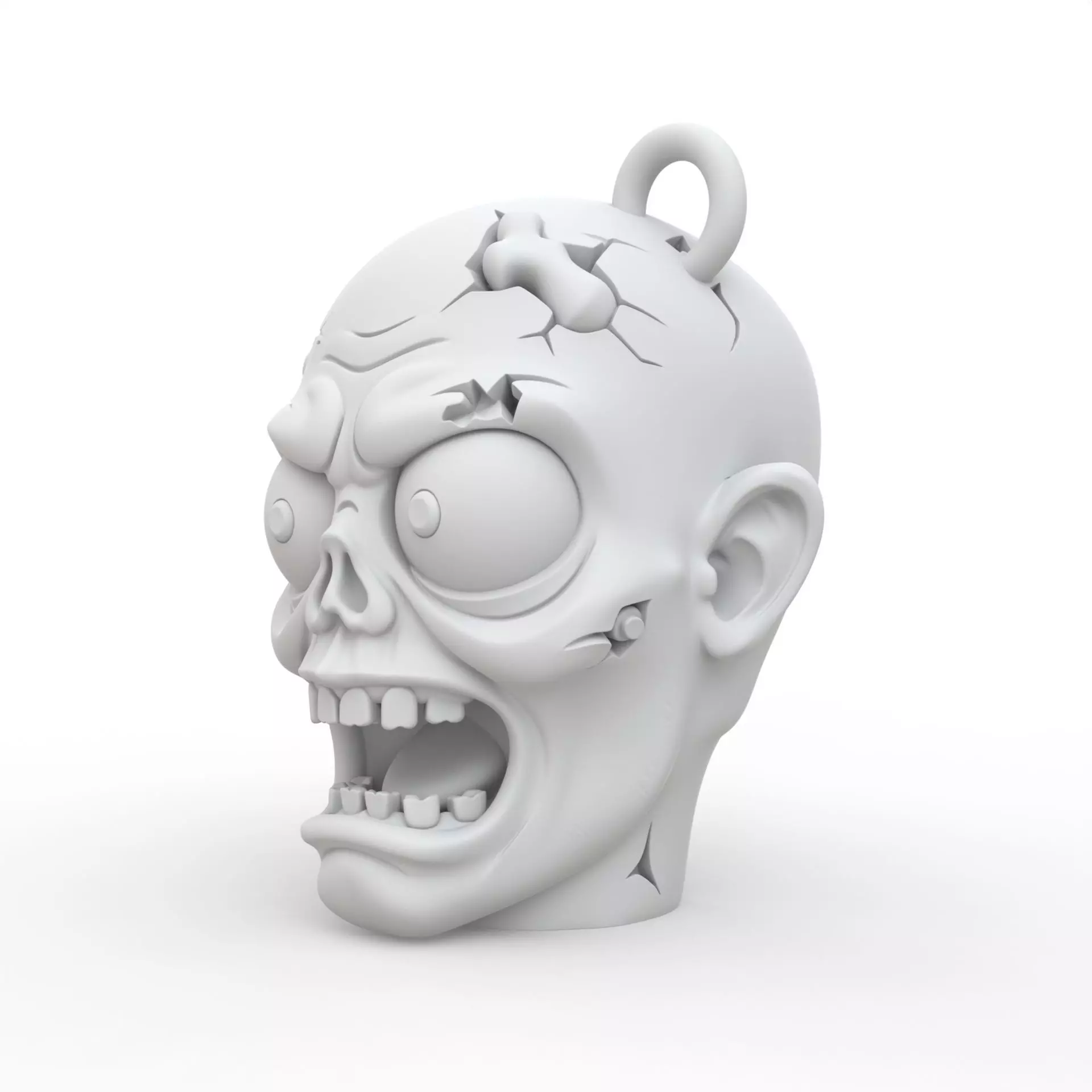 Zombie Keychain 3D Print Model 3D print model_1