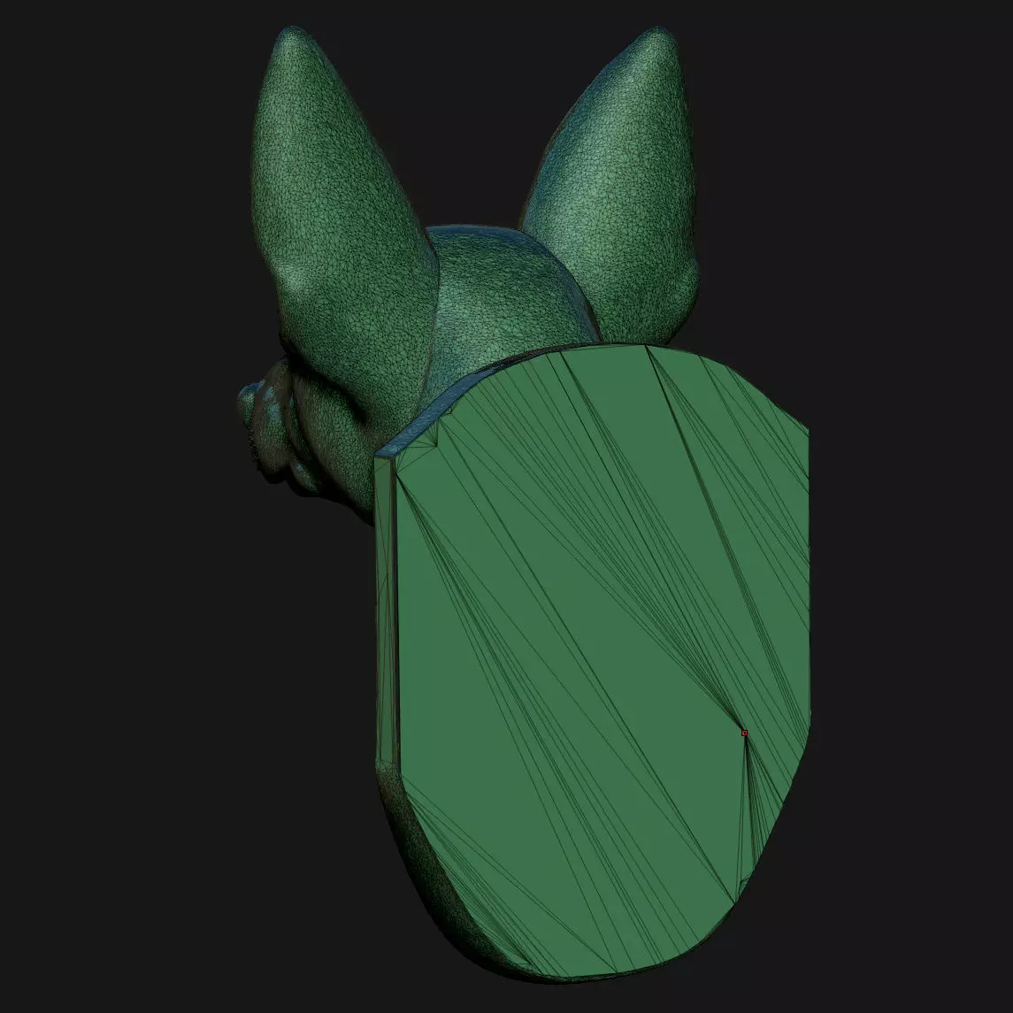 Dog sculpture 3D print model_2
