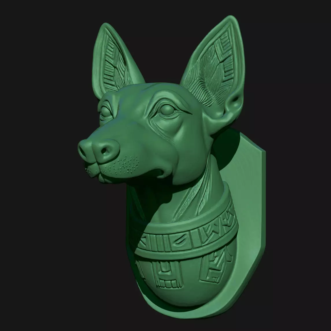 Dog sculpture 3D print model_1