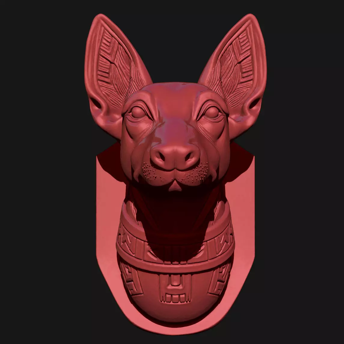 Dog sculpture 3D print model_4
