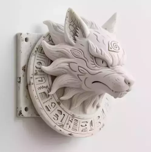 wolf scultpture