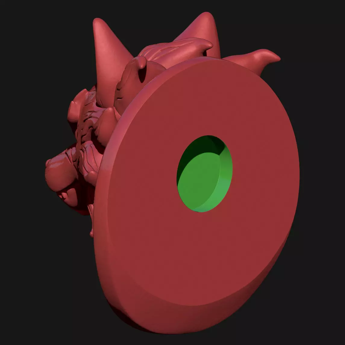 wolf scultpture 3D print model_3