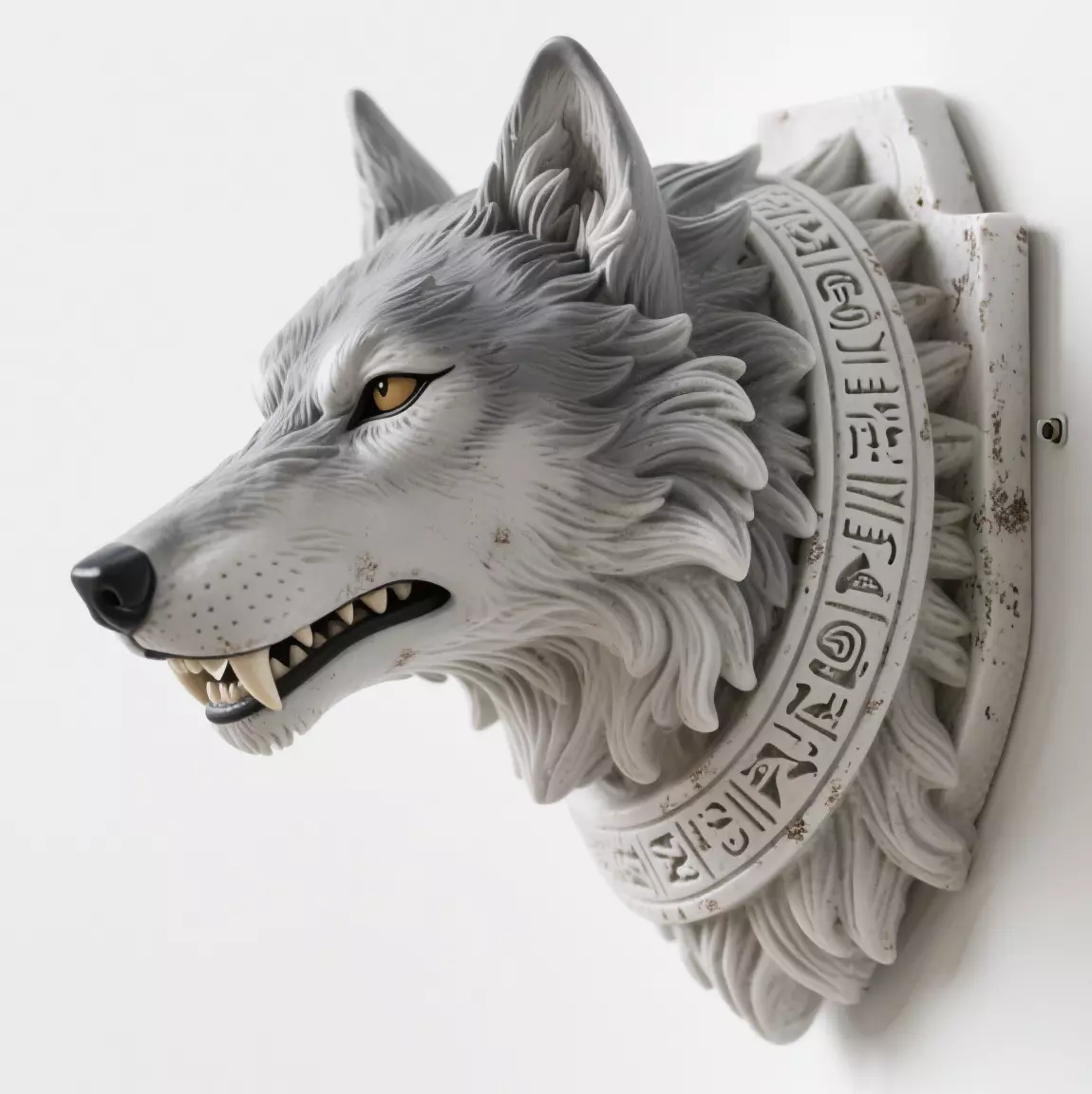 wolf sculpture 3D print model_0