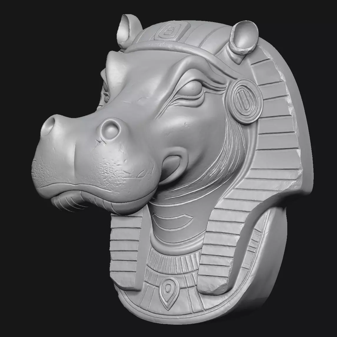 Hippopotamus 3D print model_5