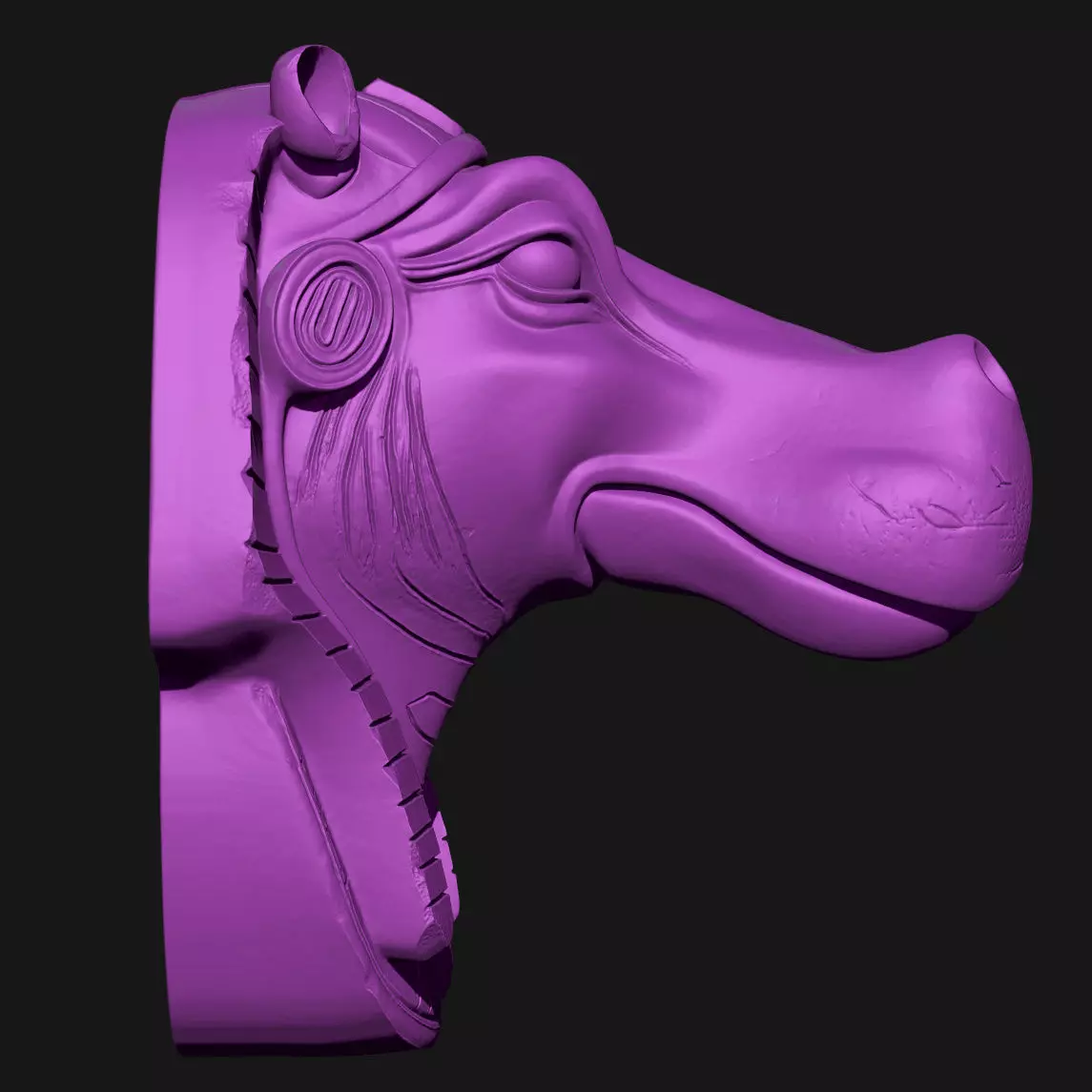 Hippopotamus 3D print model_2