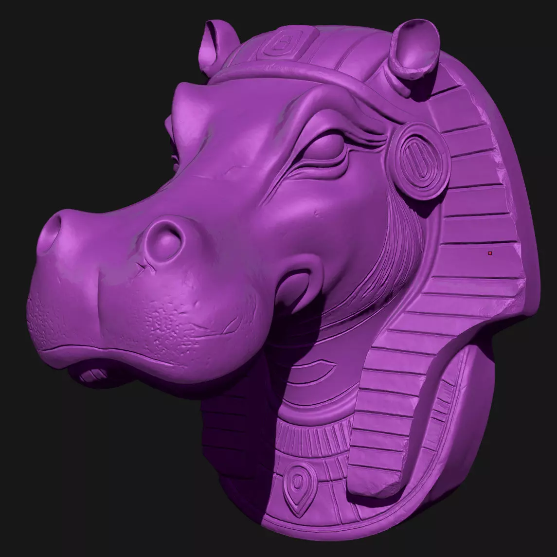 Hippopotamus 3D print model_1