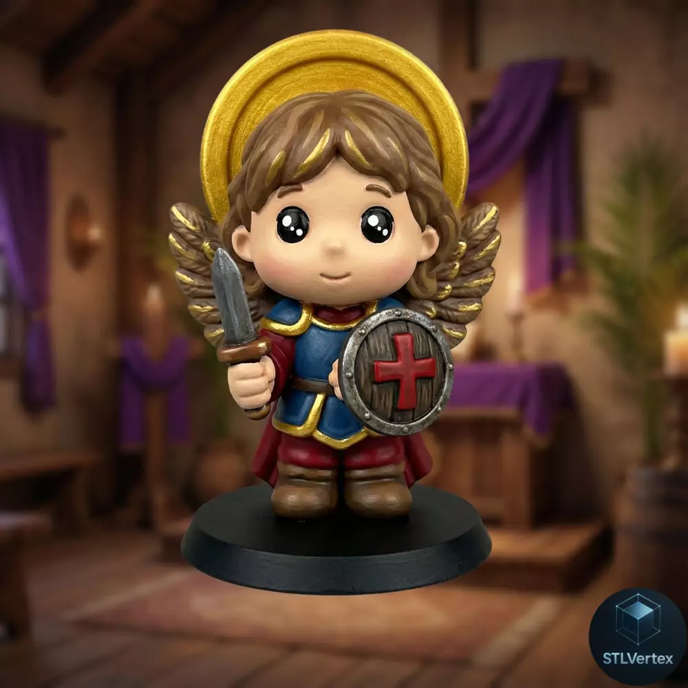Archangel Michael Chibi 3D Print Model 3D print model