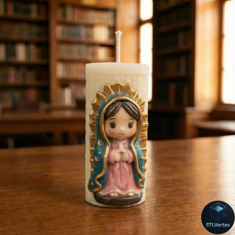 Virgin of Guadalupe Chibi 3D Print Model 3D print model