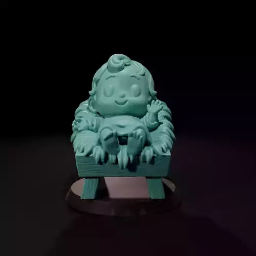 Jesus in the crib Chibi   Jesus en la cuna Chibi 