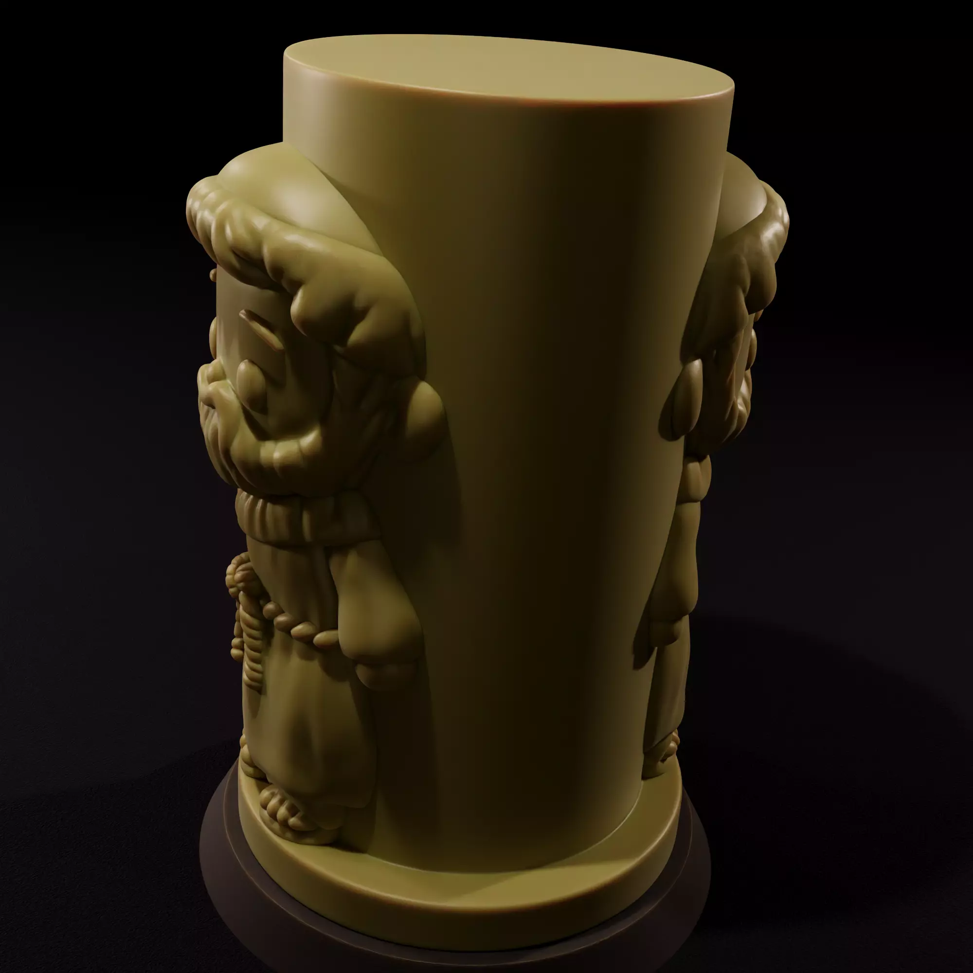 Saint Francis of Assisi Candle - Vela de San Francisco de Asis 3D print model_1