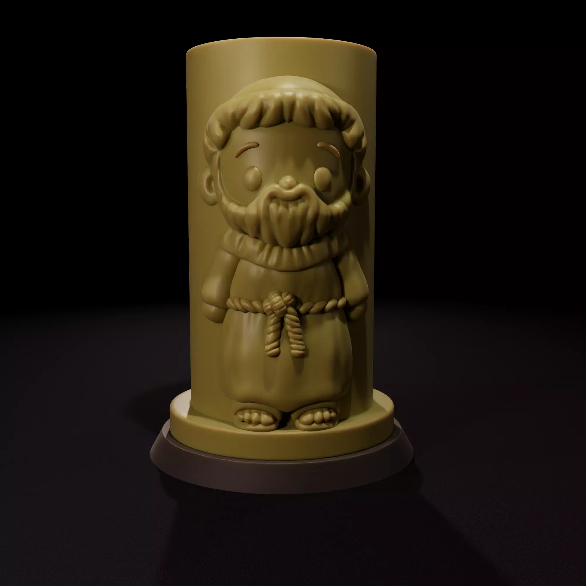 Saint Francis of Assisi Candle - Vela de San Francisco de Asis 3D print model_0