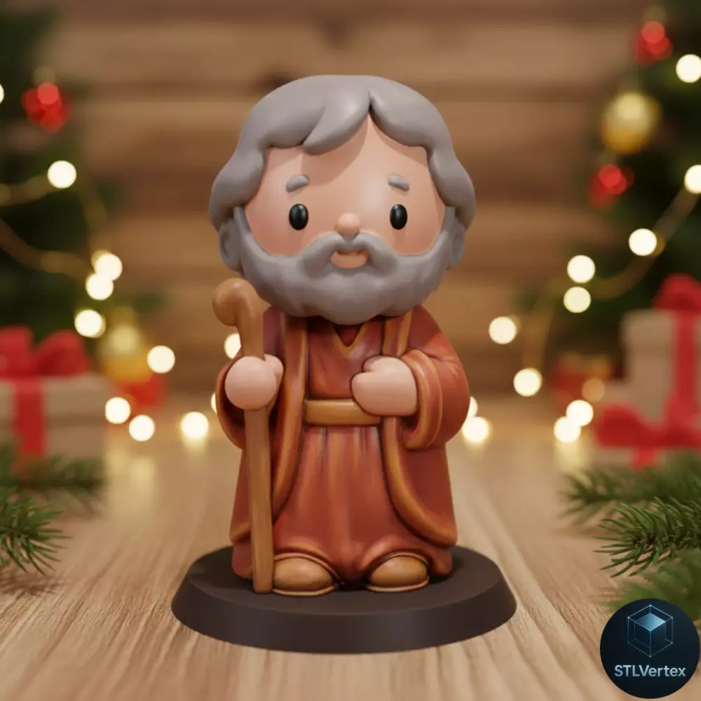 Candle of Saint Joseph Chibi 3D Print Model 3D print model