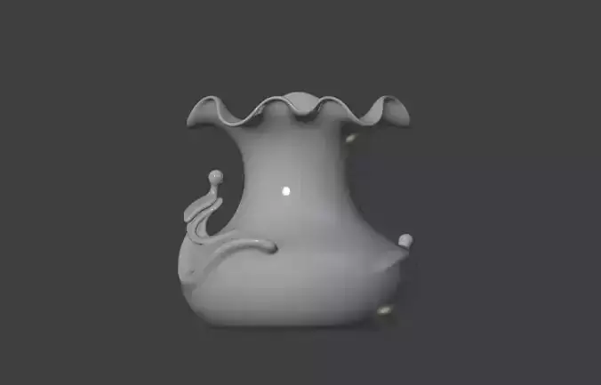 Rainbow Gradient Swan Vase