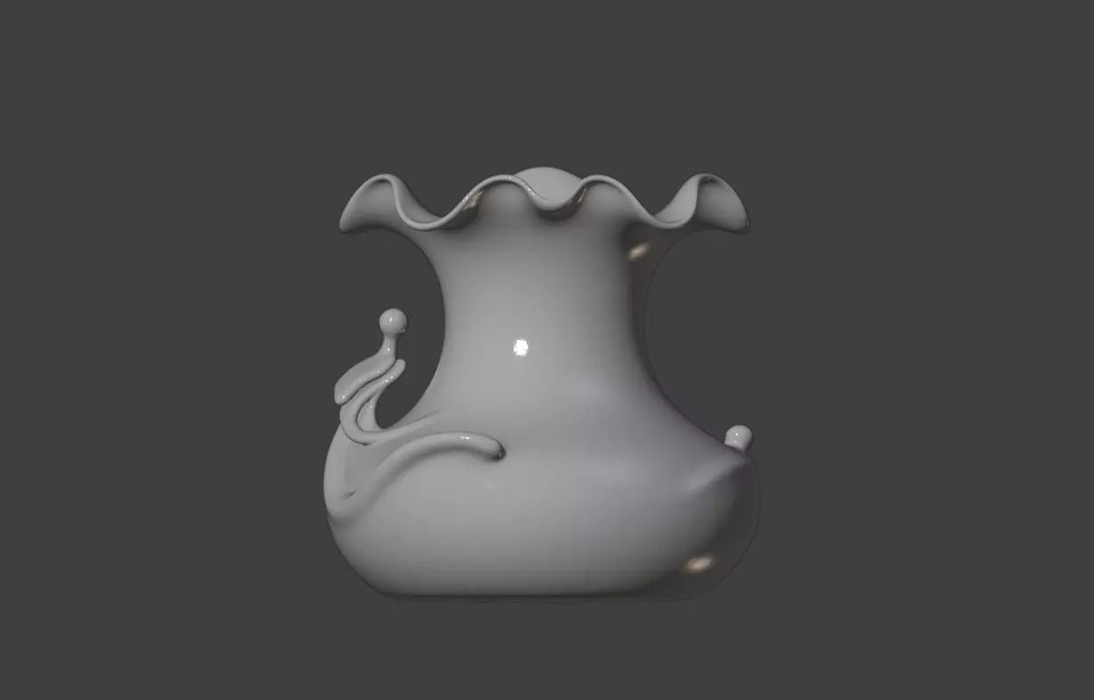Rainbow Gradient Swan Vase 3D print model