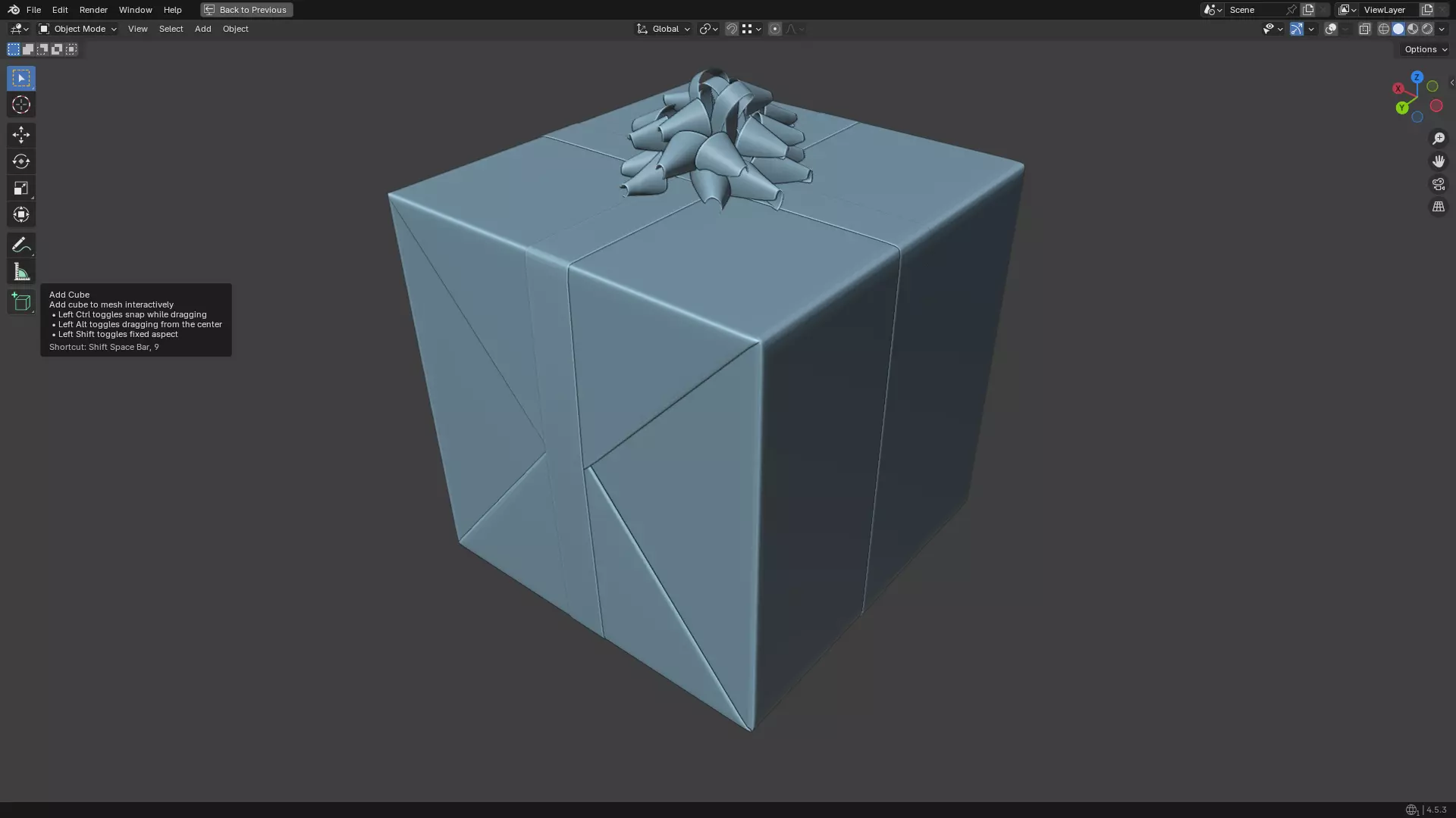 Christmas Present PBR White 01 3D model_47