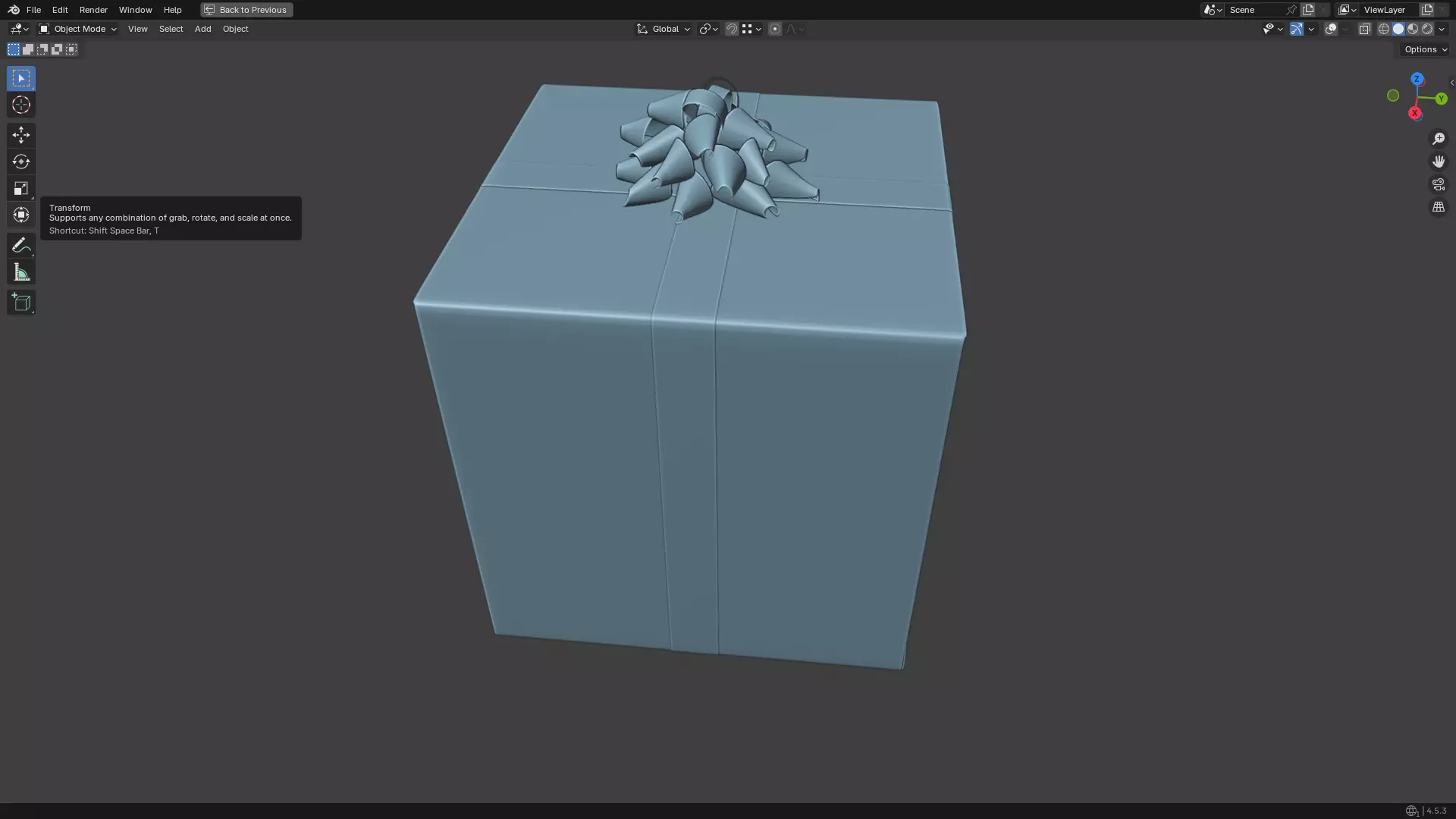 Christmas Present PBR White 01 3D model_48