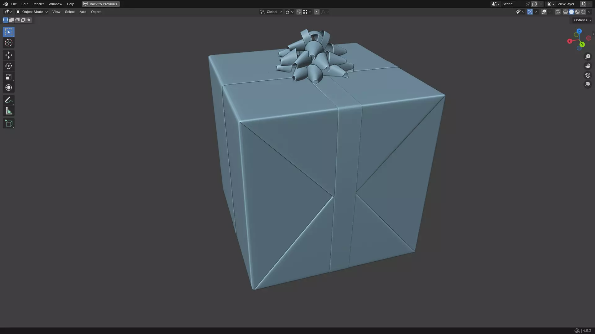 Christmas Present PBR White 01 3D model_51