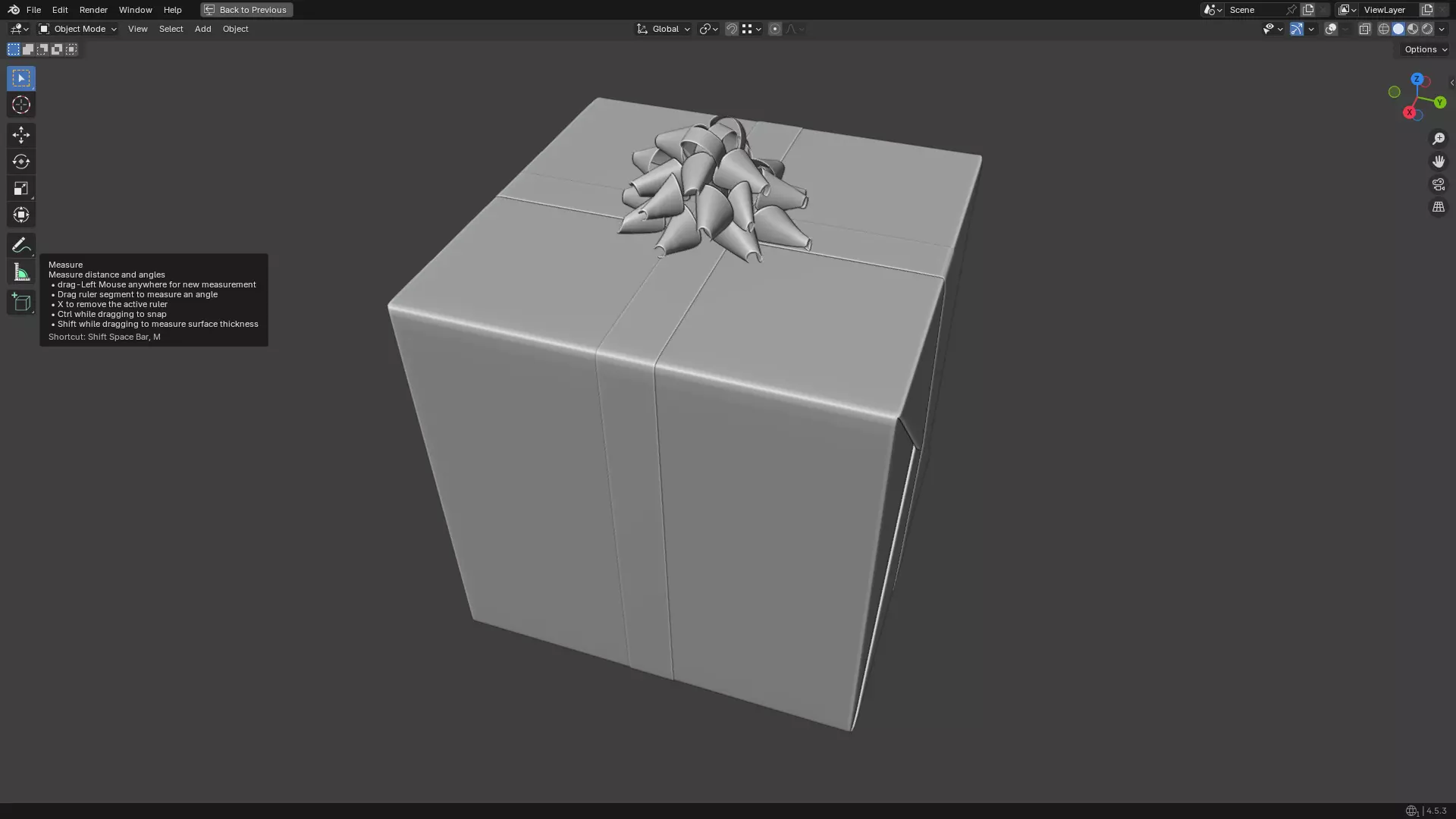 Christmas Present PBR White 01 3D model_18
