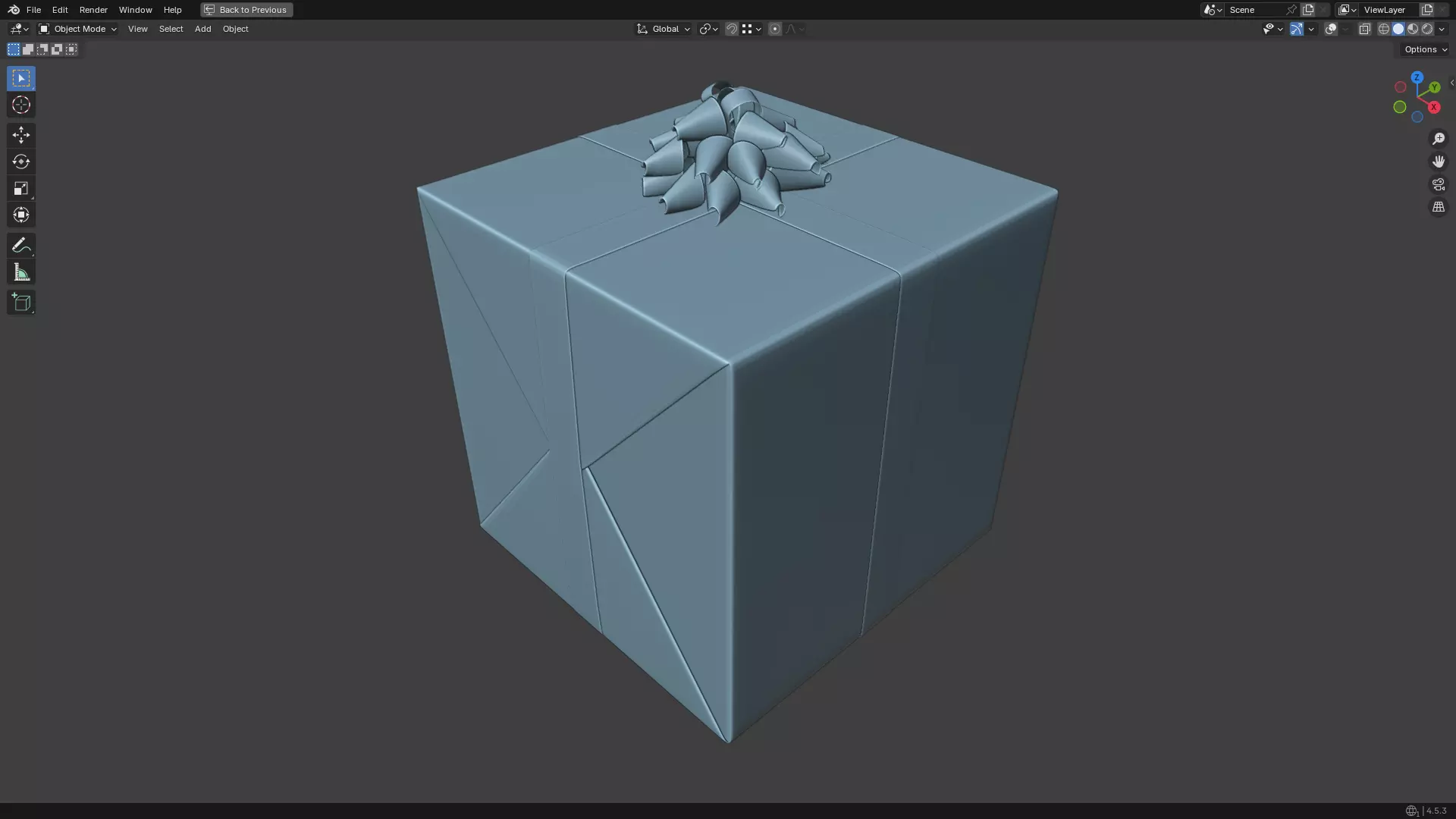 Christmas Present PBR White 01 3D model_52