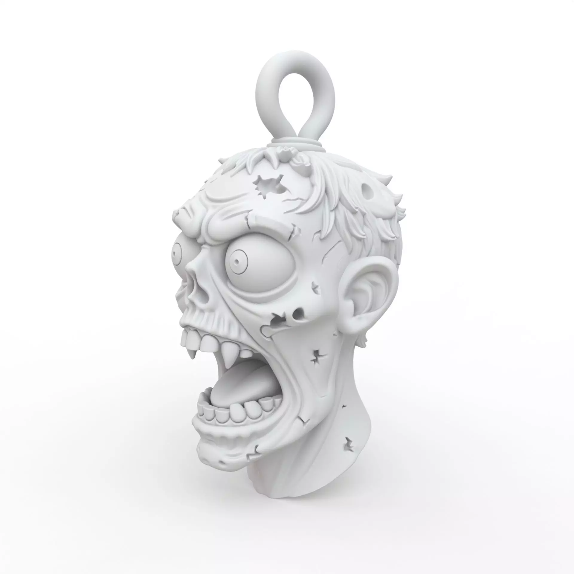 Zombie Keychain 3D Print Model 3D print model_1