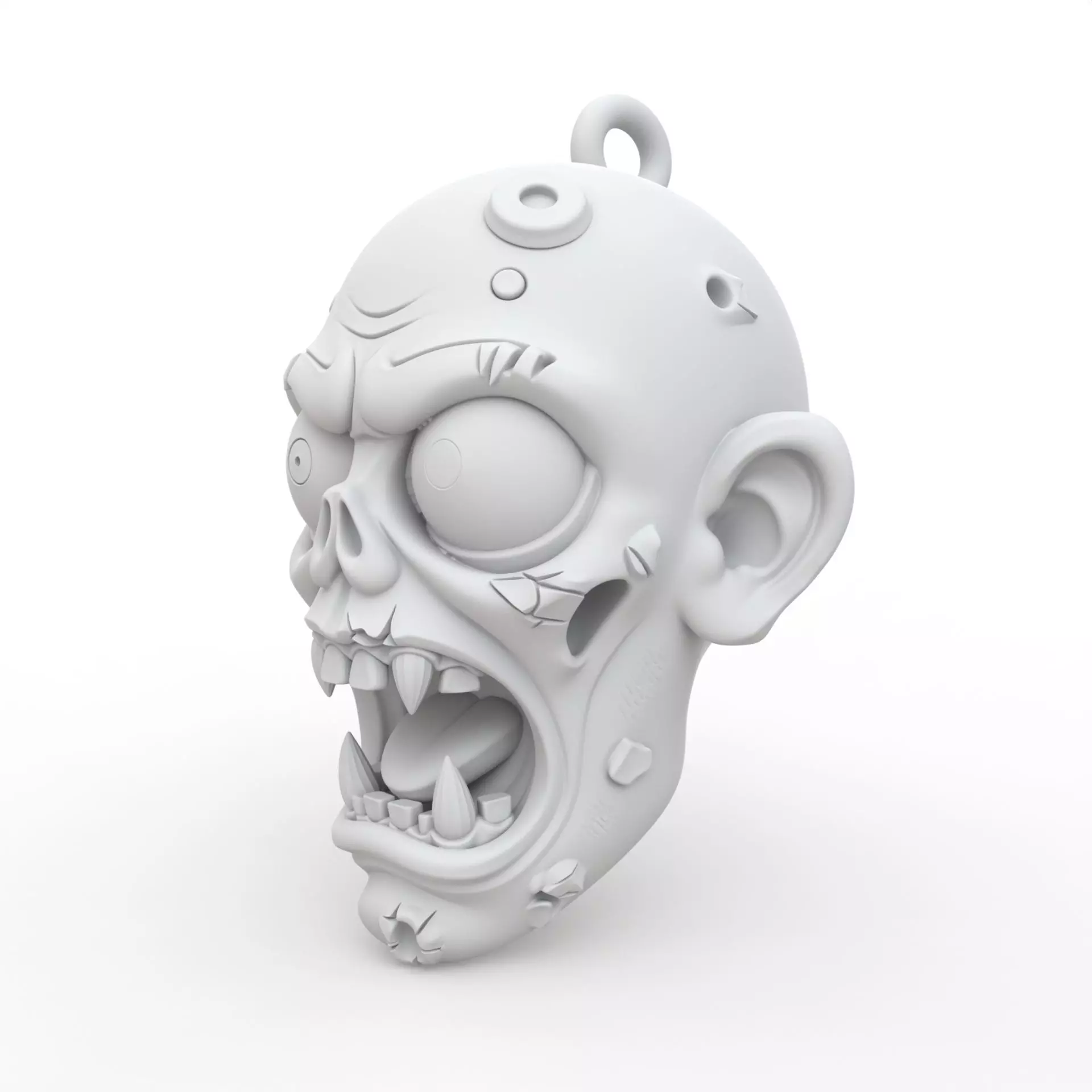 Zombie Keychain 3D Print Model 3D print model_1