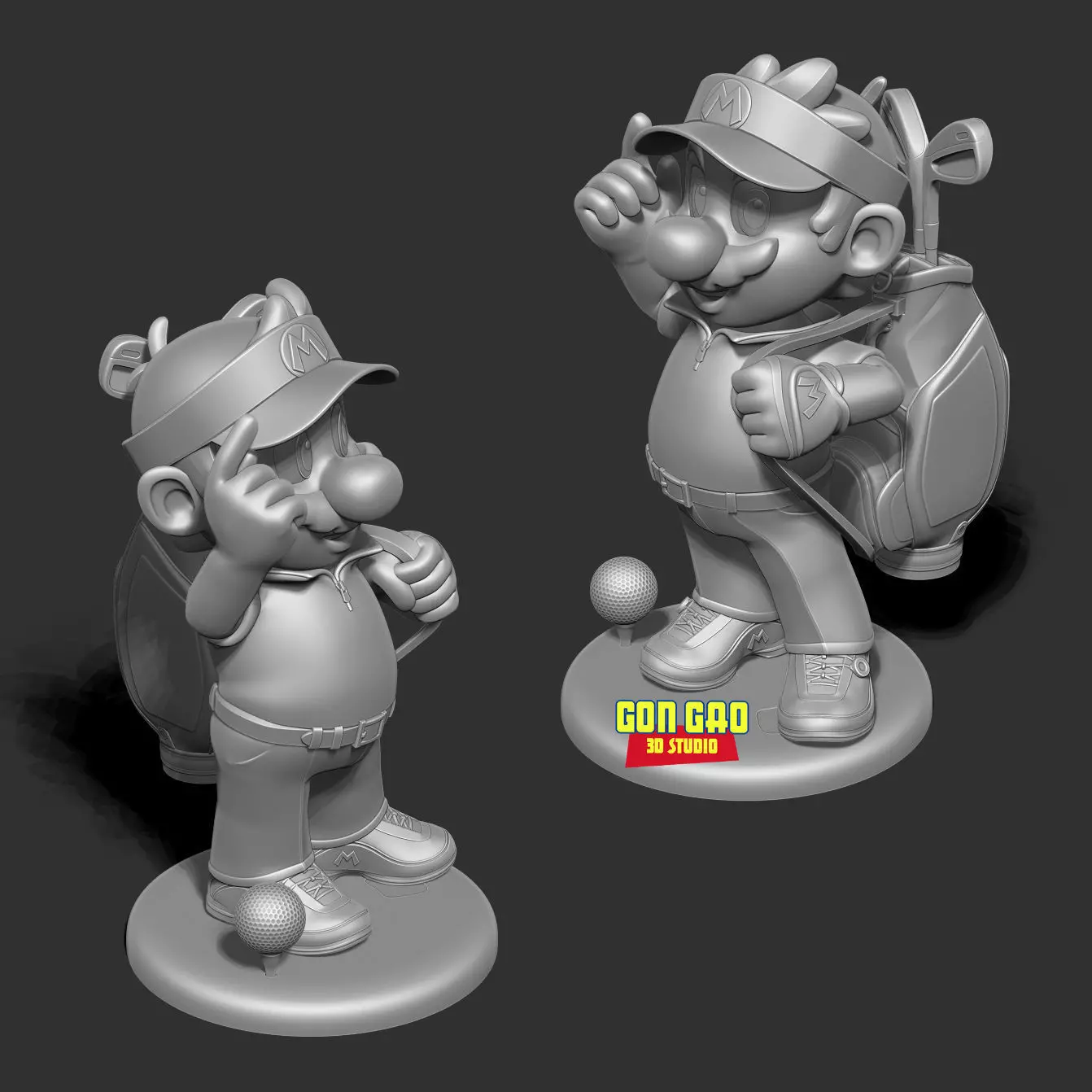 Mario Golf Fanart 3D print model_4