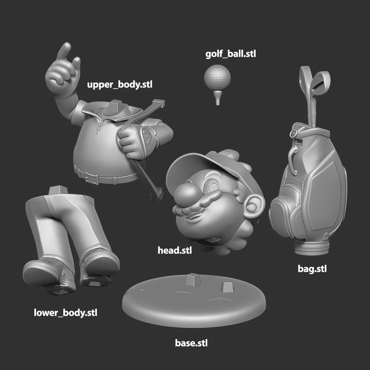 Mario Golf Fanart 3D print model_2