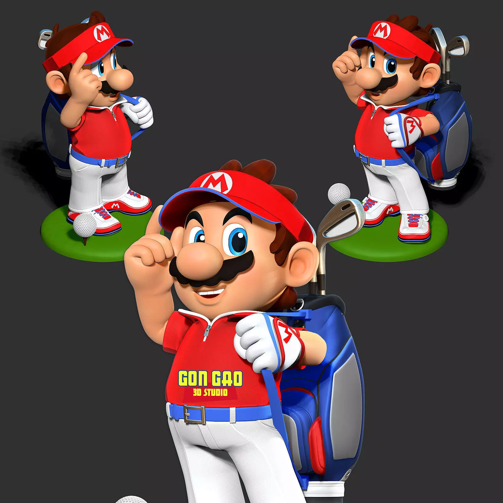 Mario Golf Fanart 3D print model_1