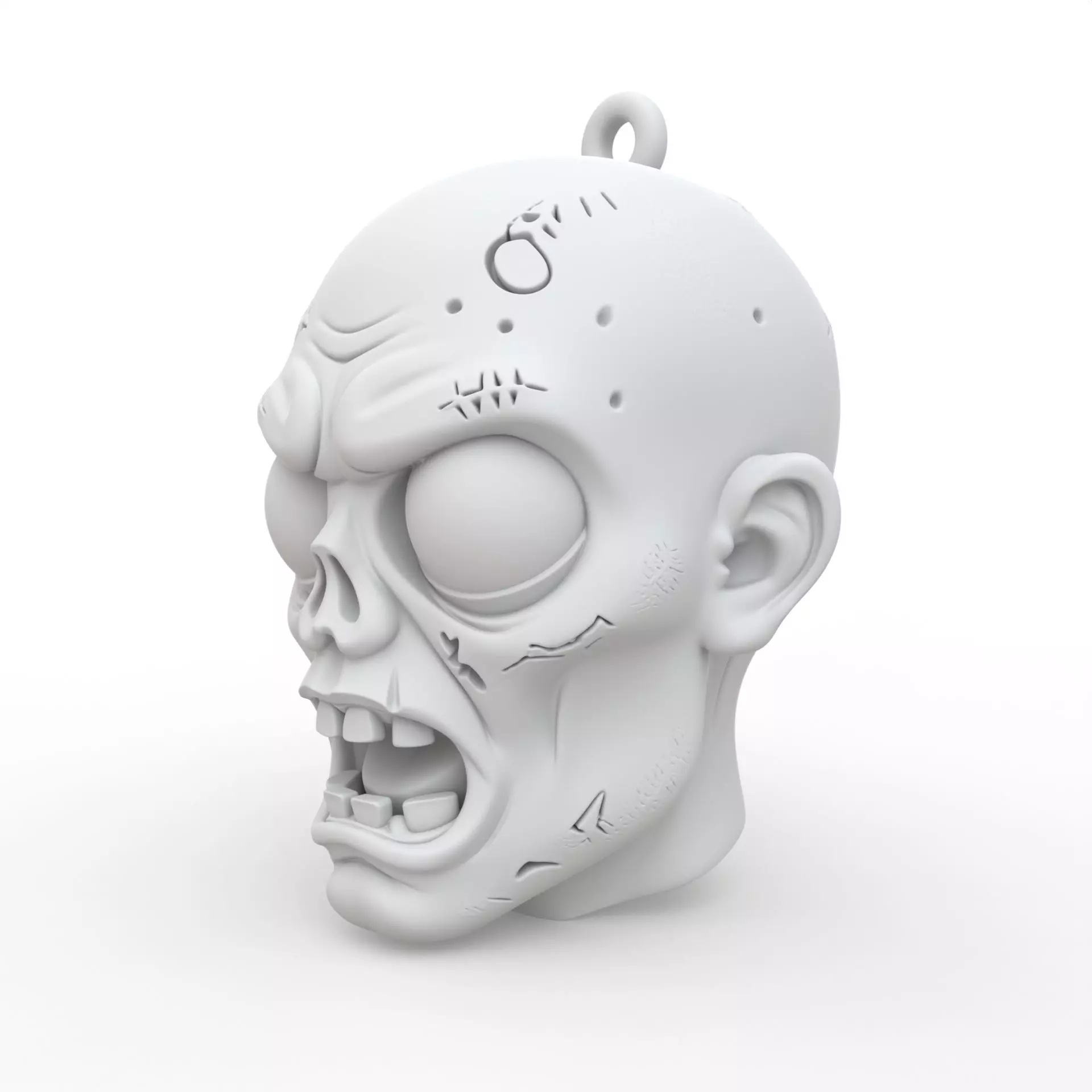 Zombie Keychain 3D Print Model 3D print model_1