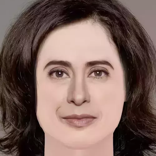 Fernanda Torres Head - No Hair - Low poly head for game