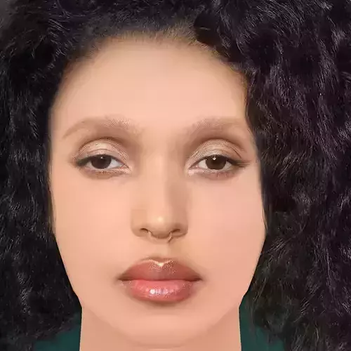 FKA Twigs Head - No Hair - Low poly head for game