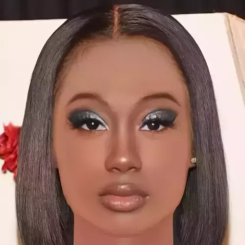 Flo Milli Head - No Hair - Low poly head for game