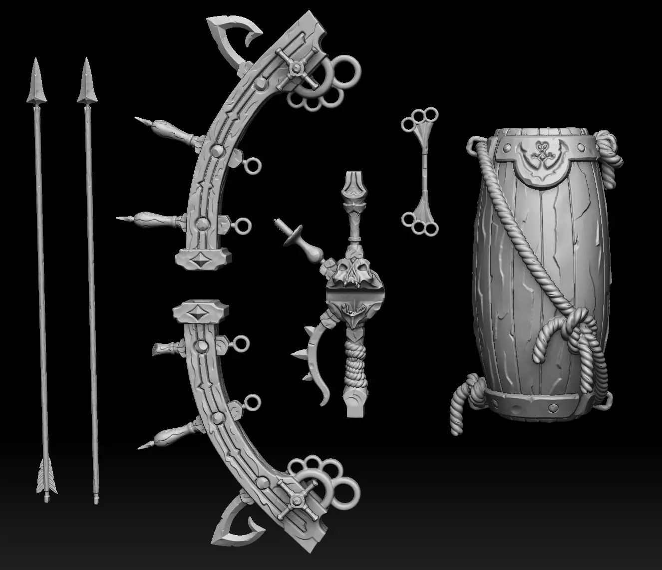 Pirate bow 3d print 3D print model_1