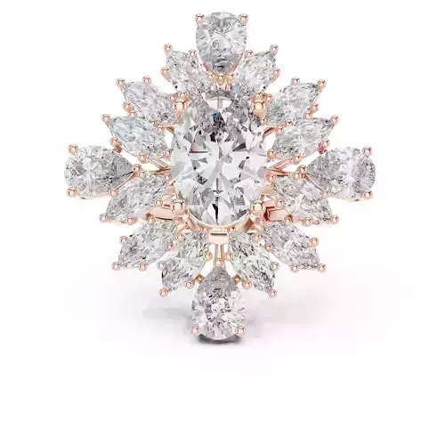 Oval Diamond Solitaire Ring