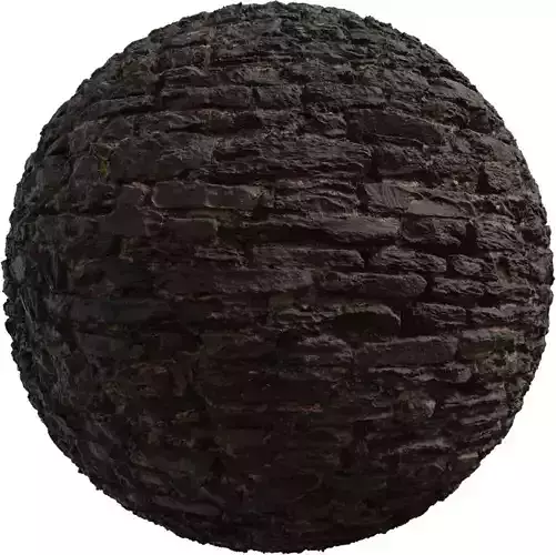 Burnt Slate Shingle Wall PBR Texture