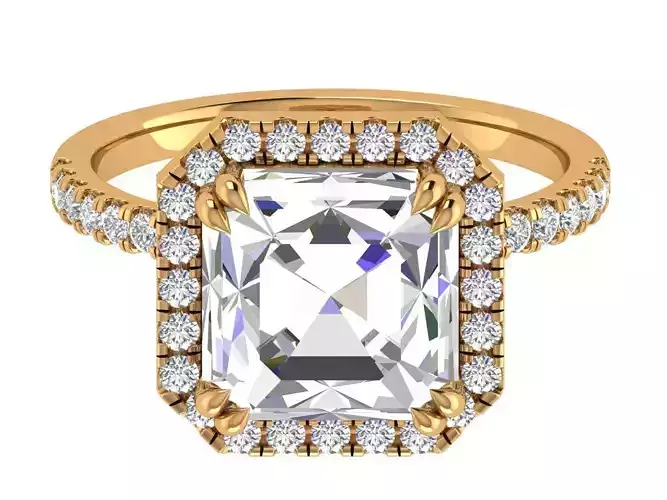 Asscher Engagement Ring