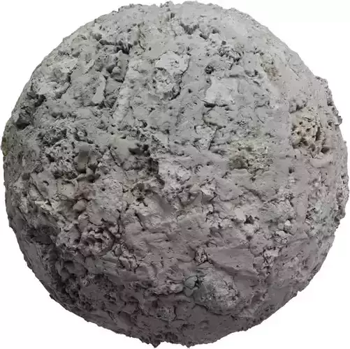 Crusted White Concrete Rubble PBR Texture