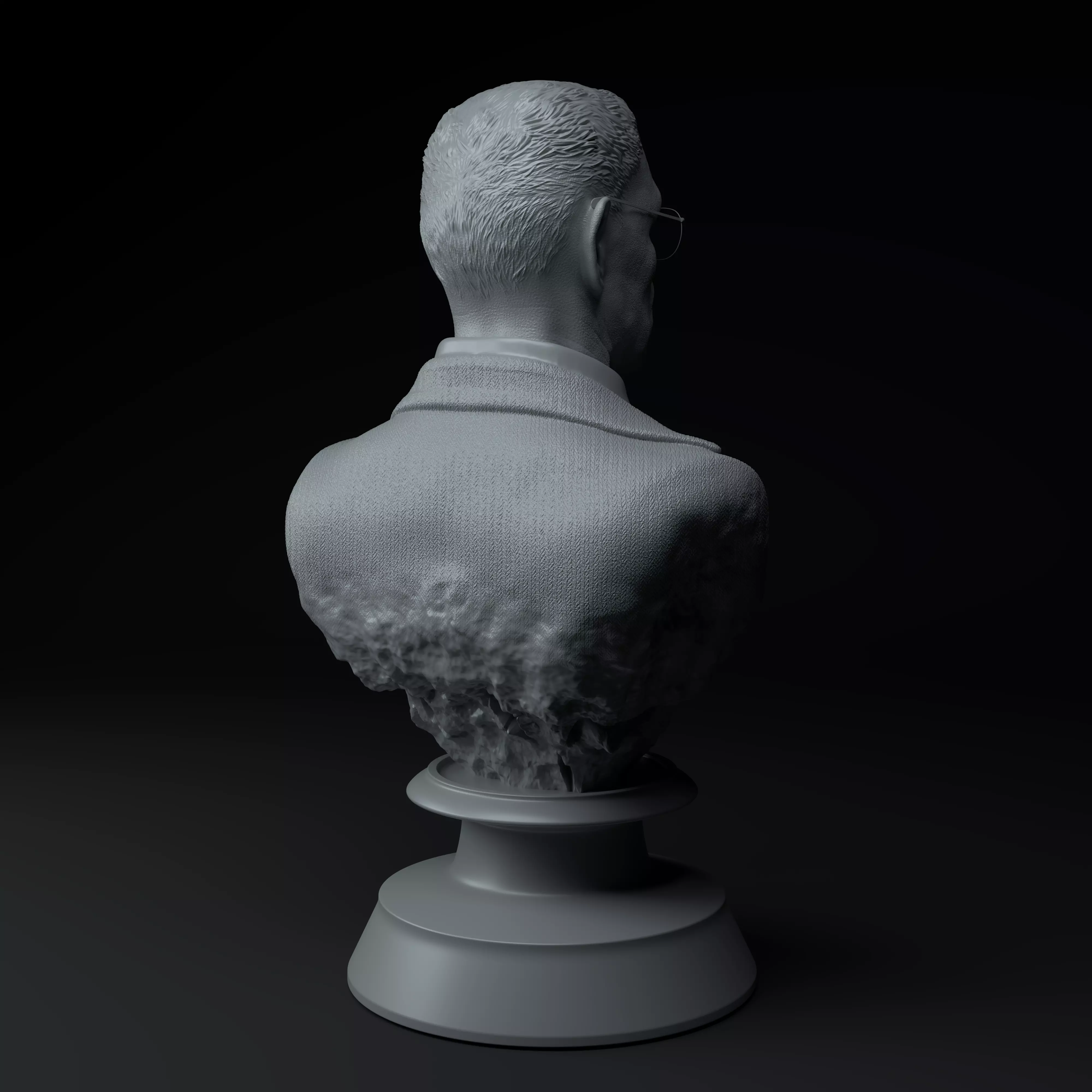 Gustavo Fring Breaking Bad Premium 3D Bust STL 3D model_6