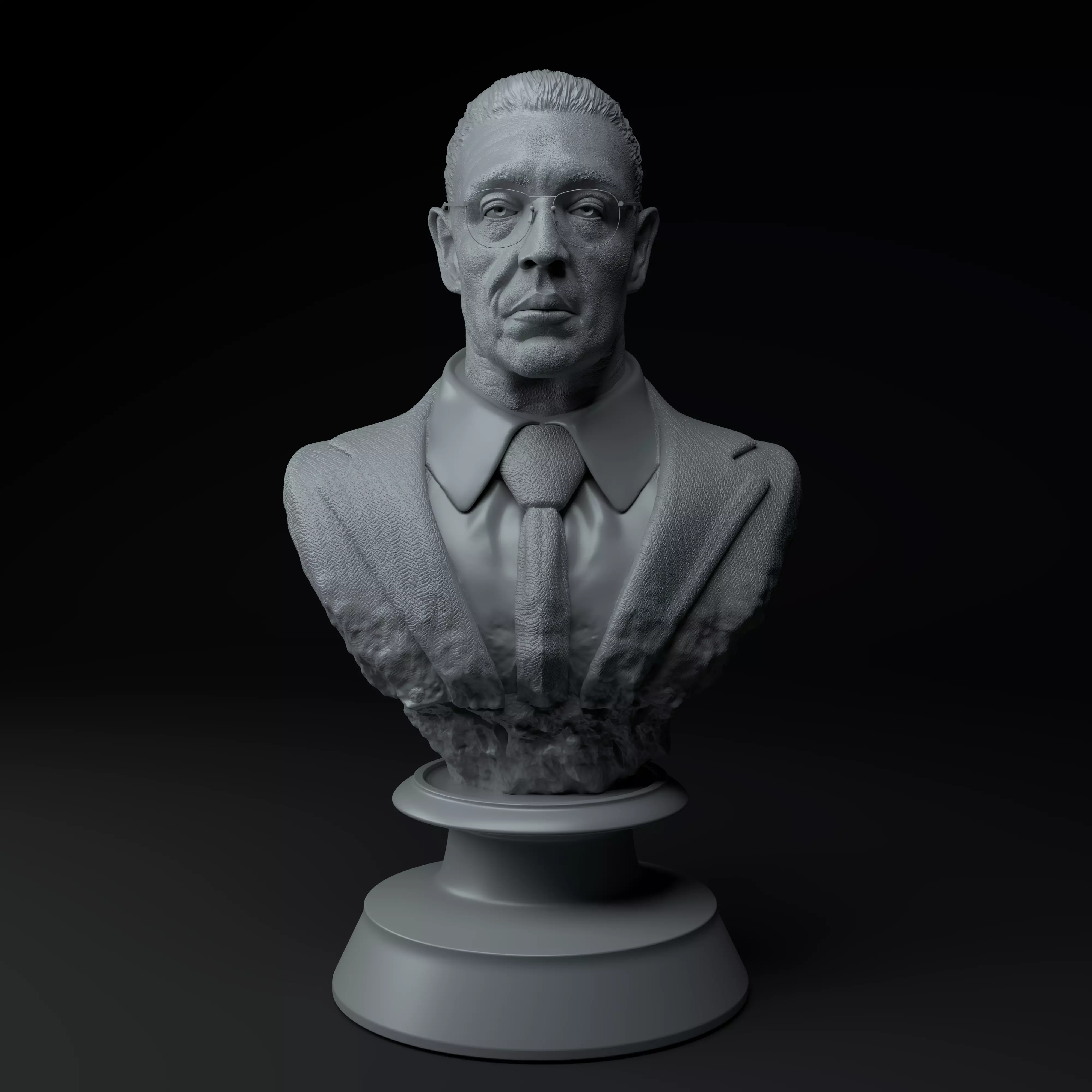 Gustavo Fring Breaking Bad Premium 3D Bust STL 3D model_1