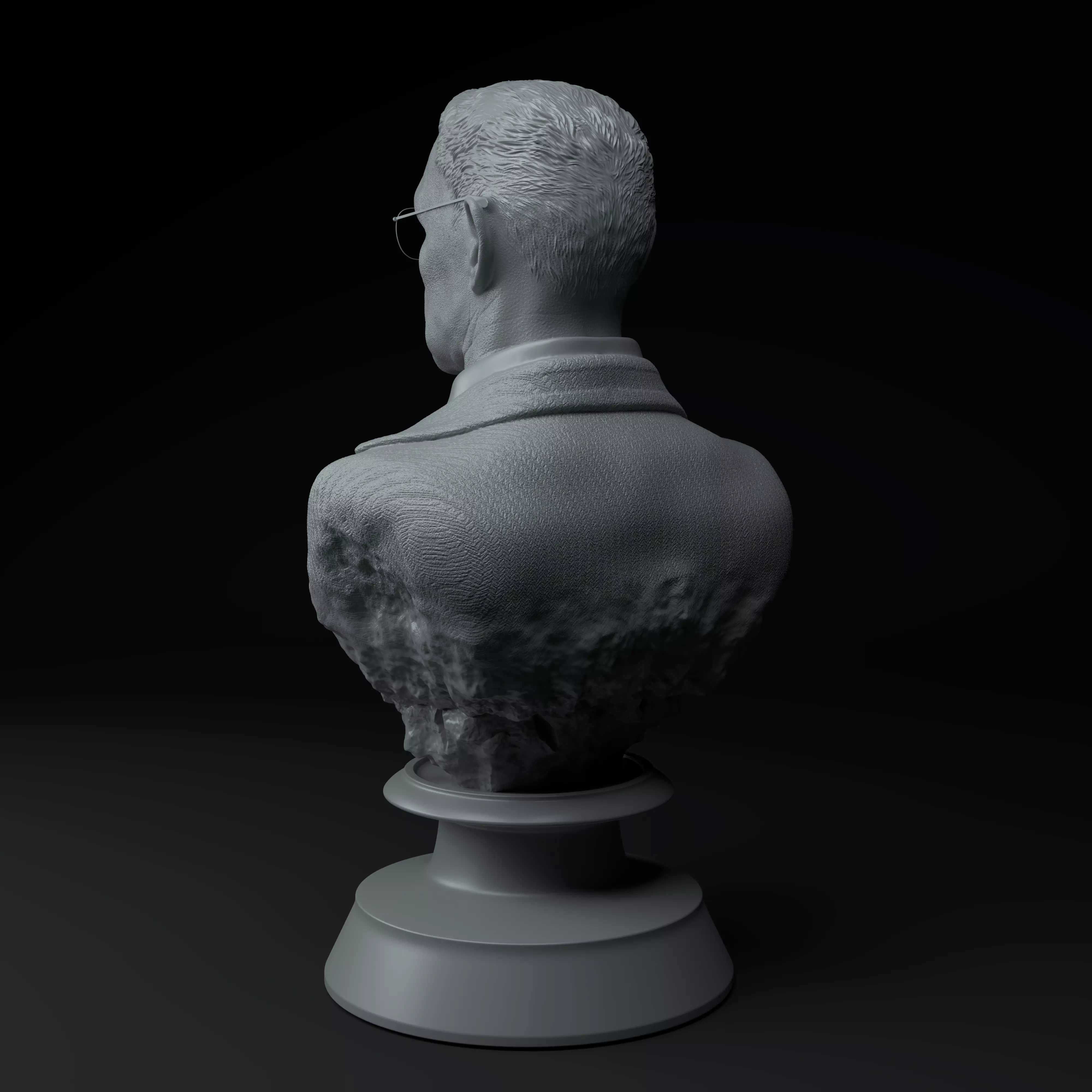 Gustavo Fring Breaking Bad Premium 3D Bust STL 3D model_3