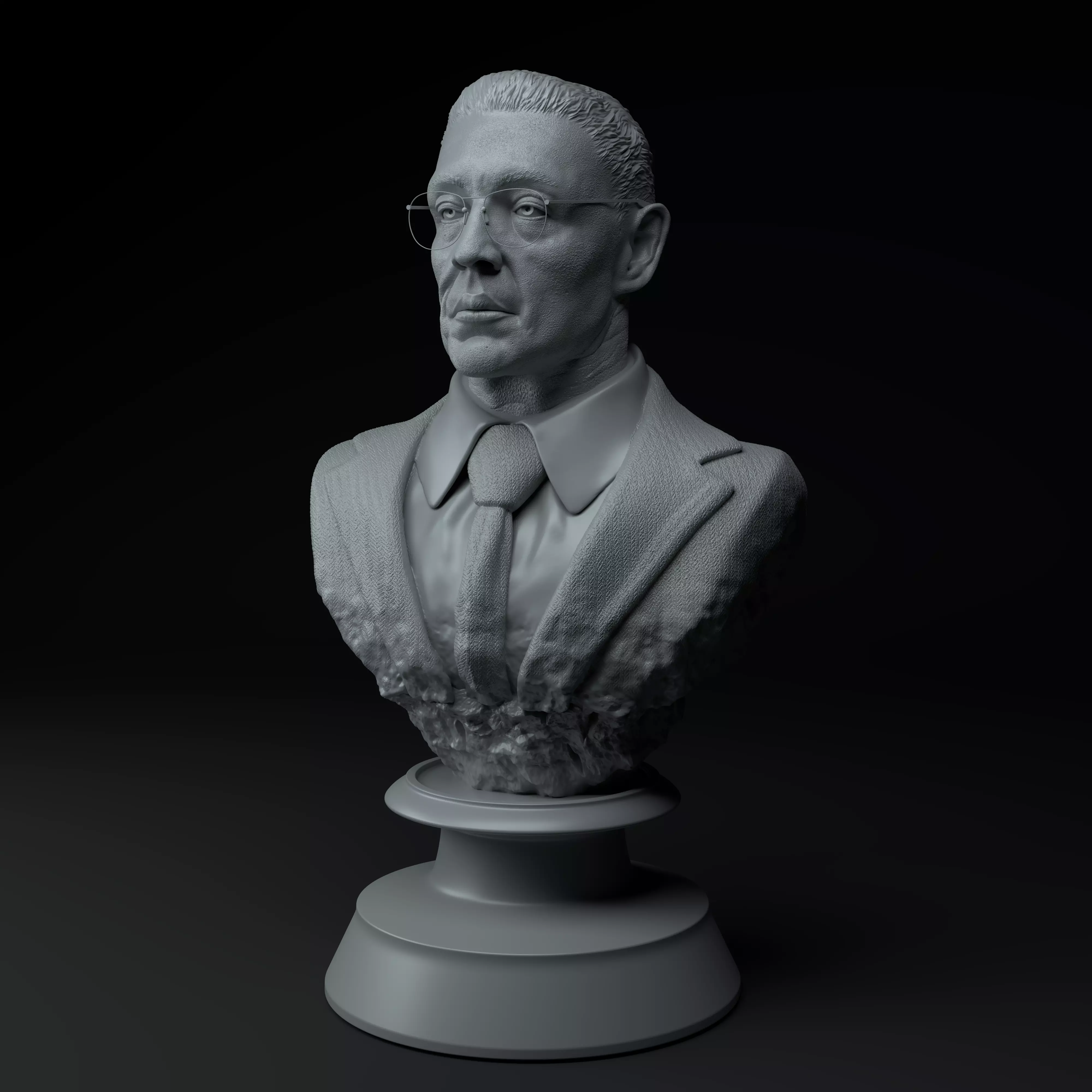 Gustavo Fring Breaking Bad Premium 3D Bust STL 3D model_0