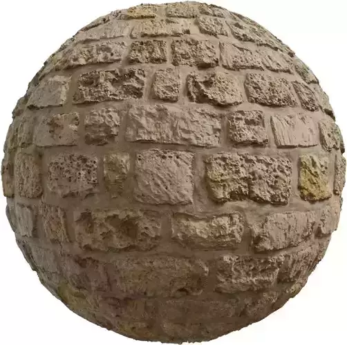 Rustic Limestone Cobblestone PBR Texture 